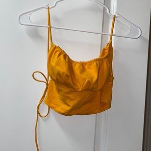 Princess Polly orange tie crop top (never worn)